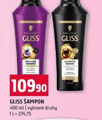 GLISS ŠAMPON 400 ml vybrané druhy