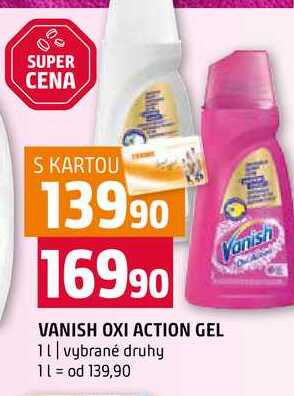 VANISH OXI ACTION GEL 1l vybrané druhy
