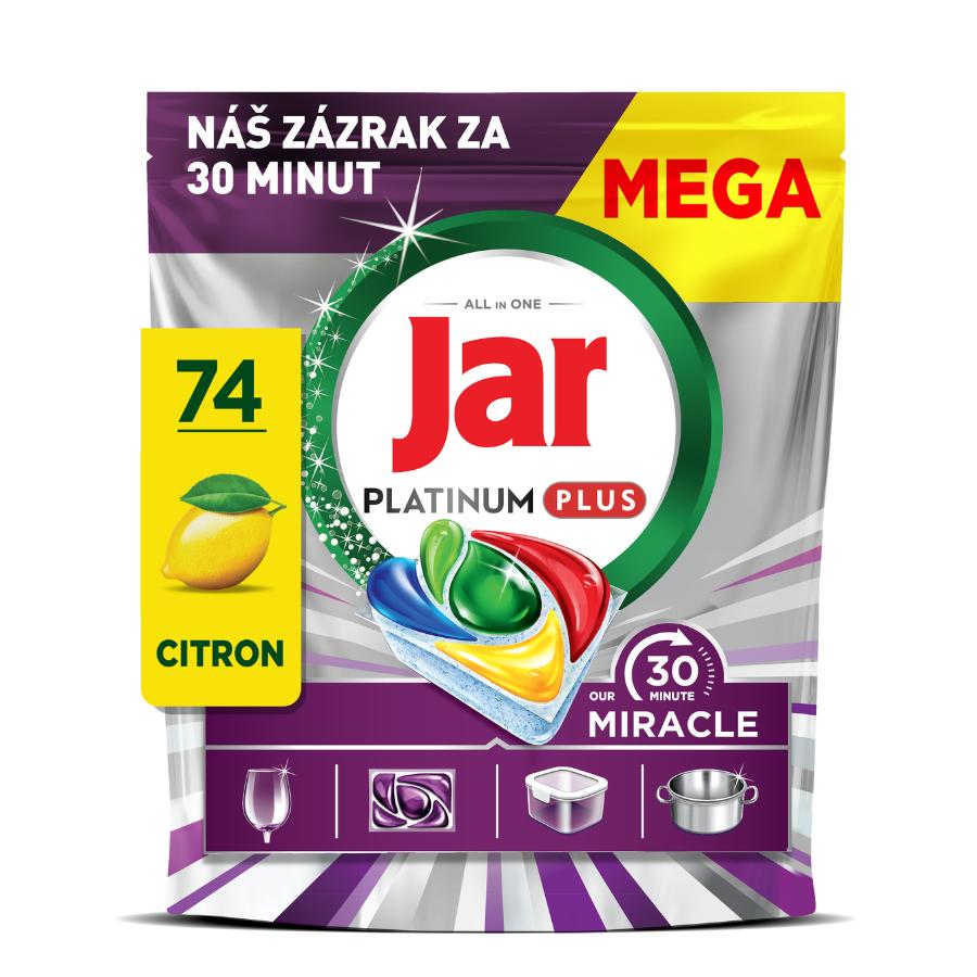 Jar Our 30 Minute Miracle Platinum Plus kapsle do myčky 74 ks
