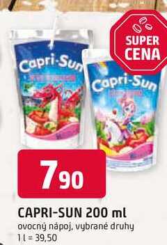 CAPRI-SUN 200 ml ovocný nápoj, vybrané druhy