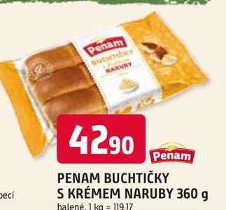 PENAM BUCHTIČKY S KRÉMEM NARUBY 360 g