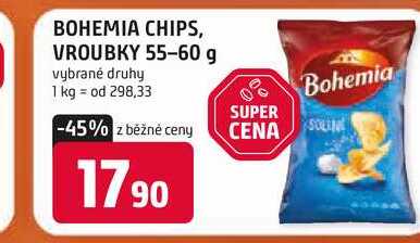 BOHEMIA CHIPS, VROUBKY 55-60 g