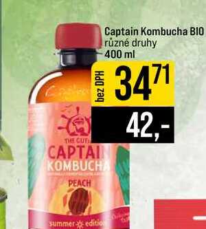 Captain Kombucha BIO různé druhy 400 ml 