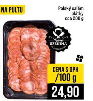 Polský salám plátky cca 200 g 100g