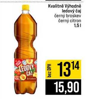 Kvalitně Výhodně ledový čaj černý broskev černý citron 1,5l