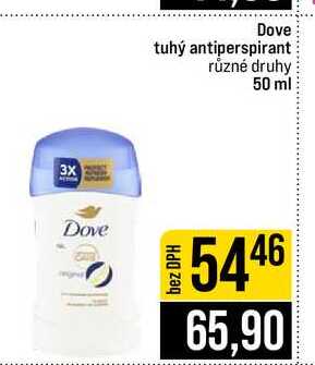 Dove tuhý antiperspirant různé druhy 50 ml