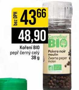 Koření BIO pepř černý celý 38 g 