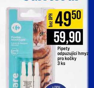 Pipety odpuzující hmyz pro kočky 3 ks