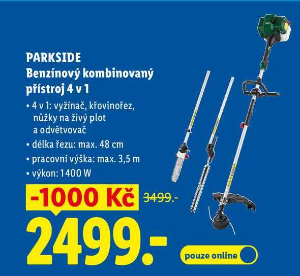 PARKSIDE Benzínový kombinovaný přístroj 4 v 1