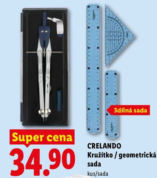 CRELANDO Kružítko / geometrická sada, kus/sada