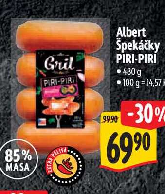 Albert Špekáčky PIRI-PIRI 480 g