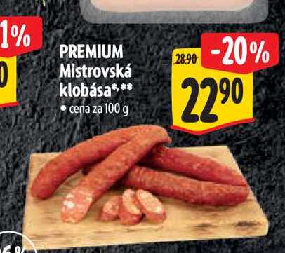 PREMIUM Mistrovská klobása 100 g