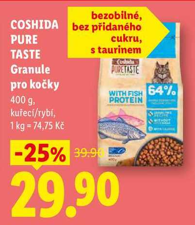 COSHIDA PURE TASTE Granule pro kočky, 400 g