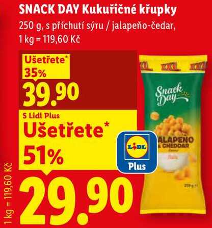 SNACK DAY Kukuřičné křupky, 250 g