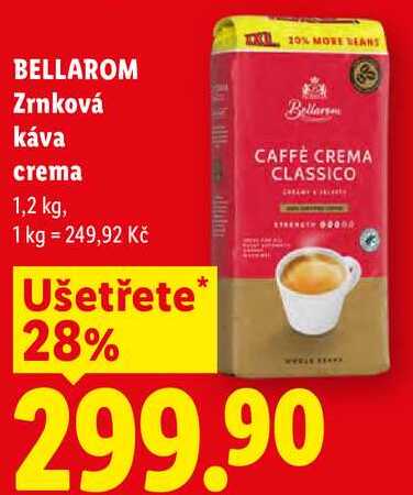 BELLAROM Zrnková káva crema, 1,2 kg