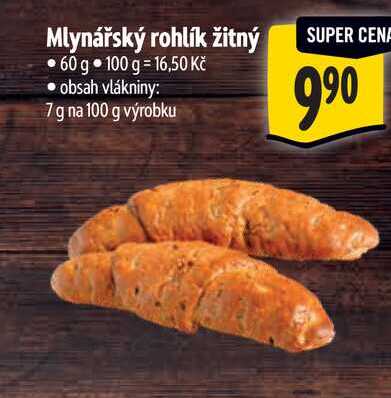 Mlynářský rohlík žitný 100 g  