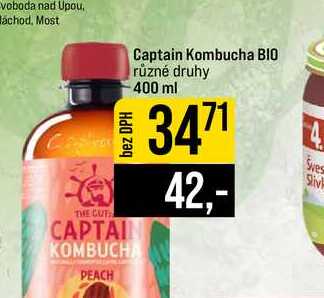 Captain Kombucha BIO různé druhy 400 ml