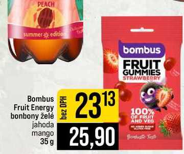 Bombus Fruit Energy bonbony želé jahoda mango 35 g
