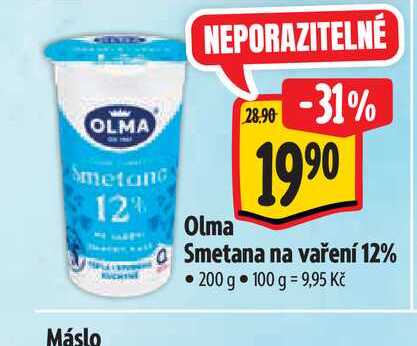   Olma  Smetana na vaření 12%  200 g 