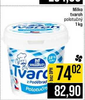 Milko tvaroh polotučný 1kg 