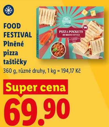 FOOD FESTIVAL Plněné pizza taštičky, 360 g