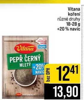 Vitana koření různé druhy 18-28 g +20% navíc
