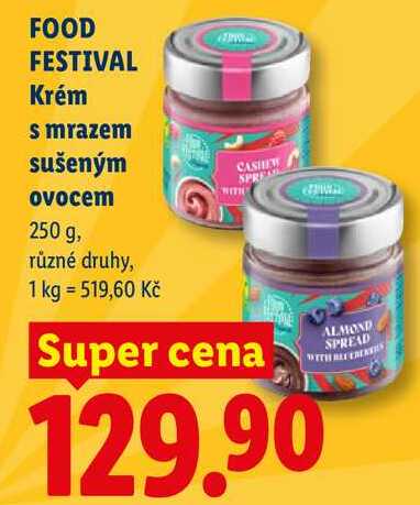 FOOD FESTIVAL Krém s mrazem sušeným ovocem, 250 g
