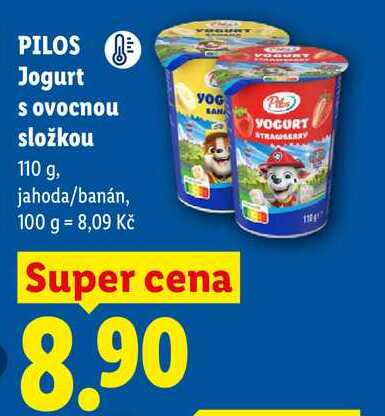PILOS Jogurt s ovocnou složkou, 110 g