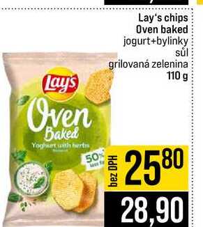 Lay's chips Oven baked jogurt+bylinky sůl grilovaná zelenina 110 g 