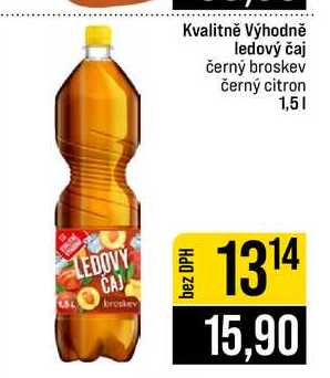 Kvalitně Výhodně ledový čaj černý broskev černý citron 1,5l