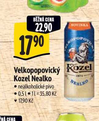 Velkopopovický Kozel Nealko 0,5 l