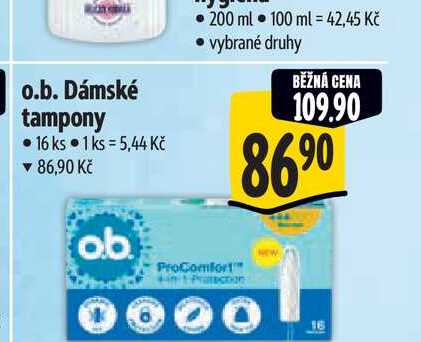 o.b. Dámské tampony 16 ks