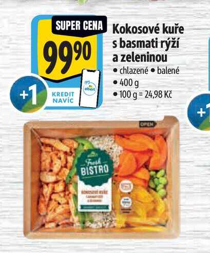  Kokosové kuře s basmati rýží a zeleninou  400 g