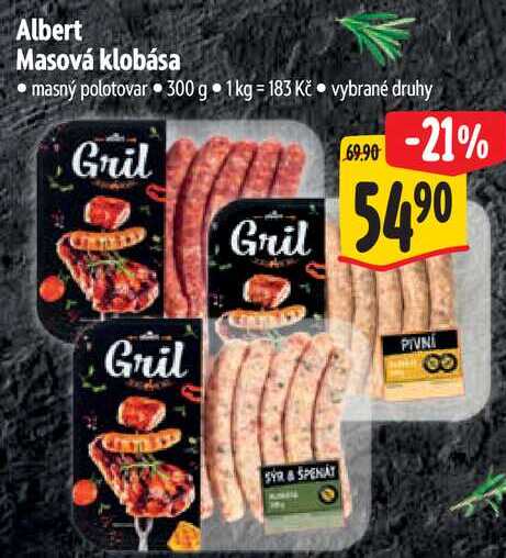 Albert Masová klobása, 300 g