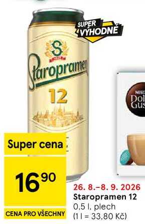 Staropramen 12, 0.5 l, plech