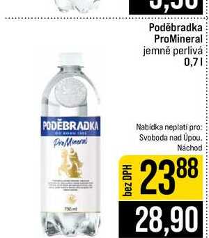 Poděbradka ProMineral jemně perlivá 0,7l