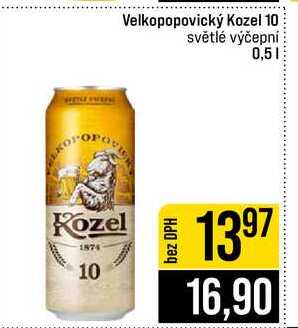 Velkopopovický Kozel 10 světlé výčepní 0,5l
