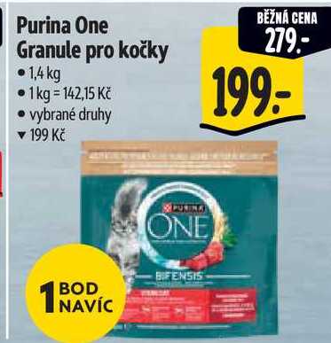 Purina One Granule pro kočky, 1,4 kg