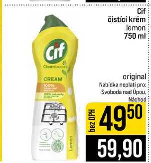 Cif čistící krém lemon 750 ml