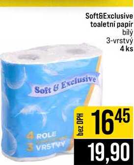 Soft&Exclusive toaletní papír bílý 3-vrstvý 4 ks