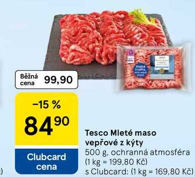 Tesco Mleté maso vepřové z kýty, 500 g 