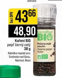 Koření BIO pepř černý celý 38 g
