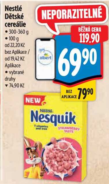 Nestlé Dětské cereálie, 300-360 g 