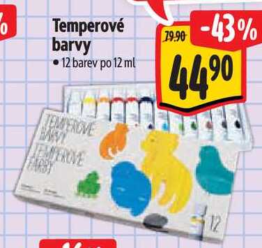 Temperové barvy, 12 barev