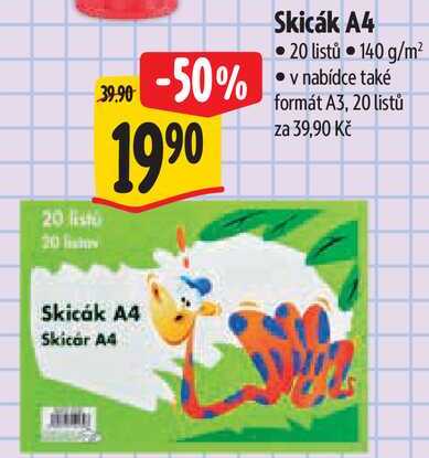 Skicák A4