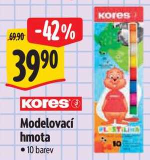 Modelovací hmota, 10 barev