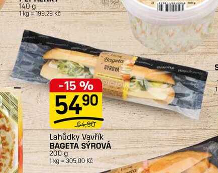 BAGETA SÝROVÁ 200 g