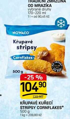 KŘUPAVÉ KUŘECÍ STRIPSY CORNFLAKES* 500 g