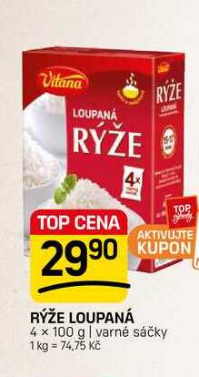 RÝŽE LOUPANÁ 4x100g 