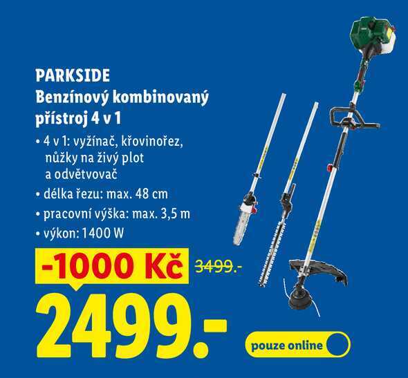 PARKSIDE Benzínový kombinovaný přístroj 4 v 1